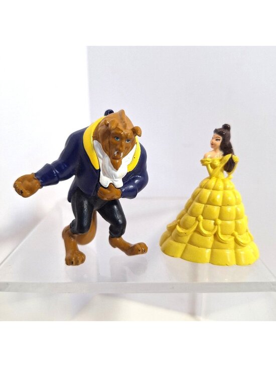 Disney Other - Disney Beauty And The Beast PVC Figures Belle And Beast 2.5 Inches